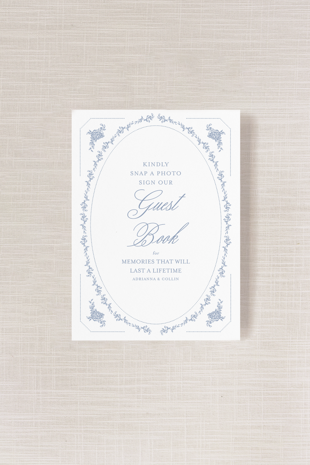 Adrianna Collection | 8" x 10" Guest Sentiments Sign In Print | Flat Printing