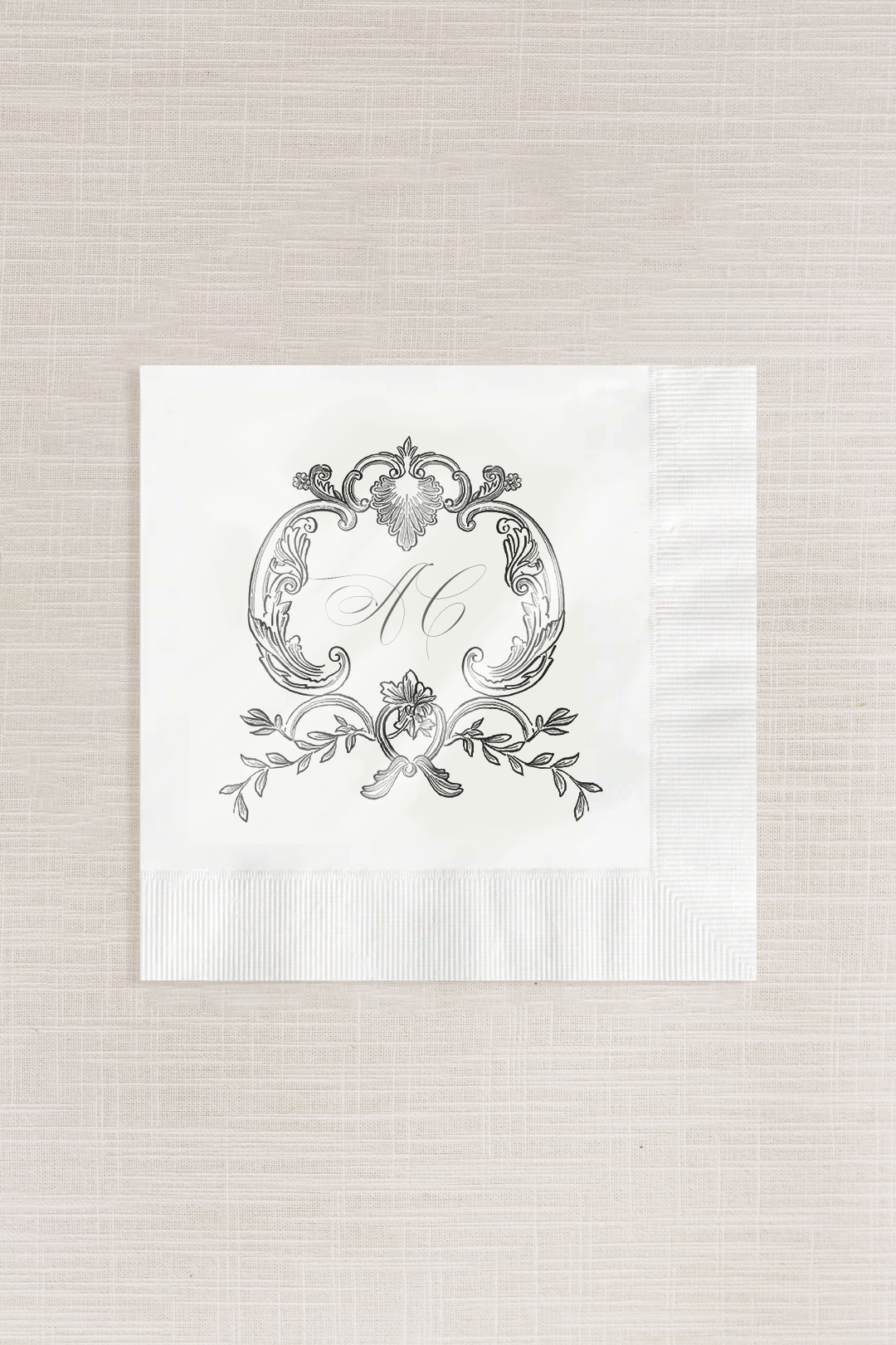 Adrianna Collection | Cocktail Napkins Monogram 2