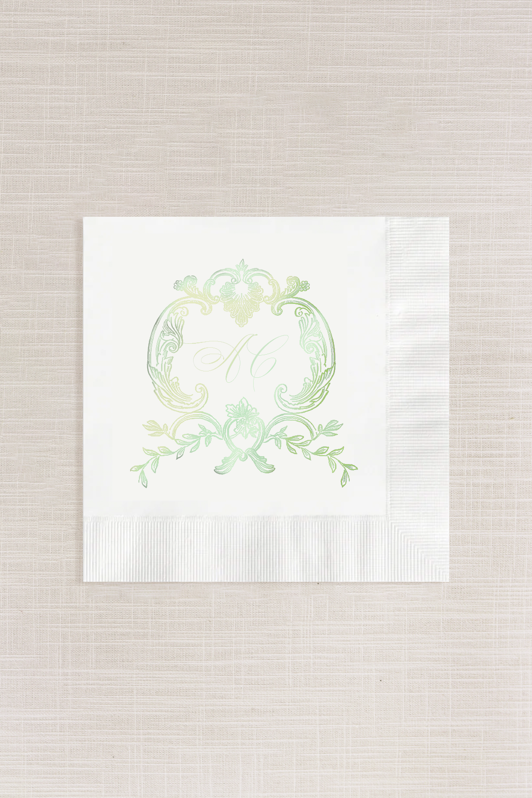 Adrianna Collection | Cocktail Napkins Monogram 2