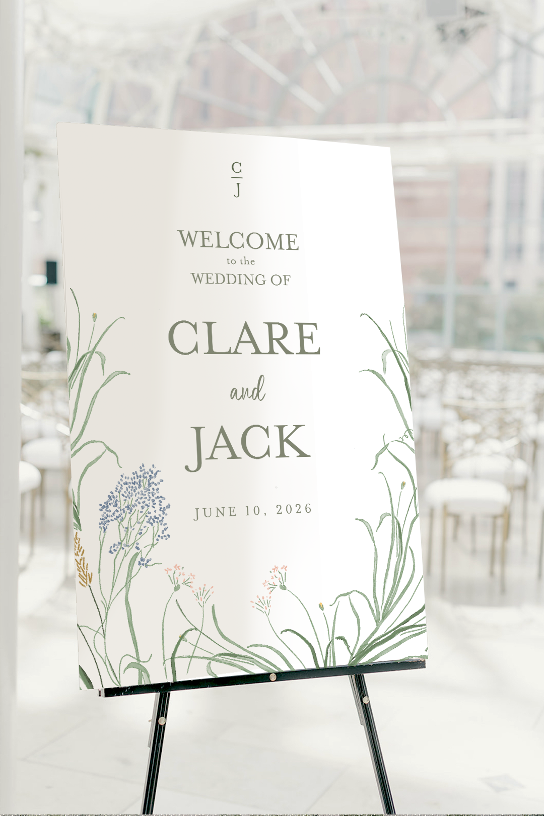 Clare Collection Laminated Welcome Sign 24"x36" | PURCHASE