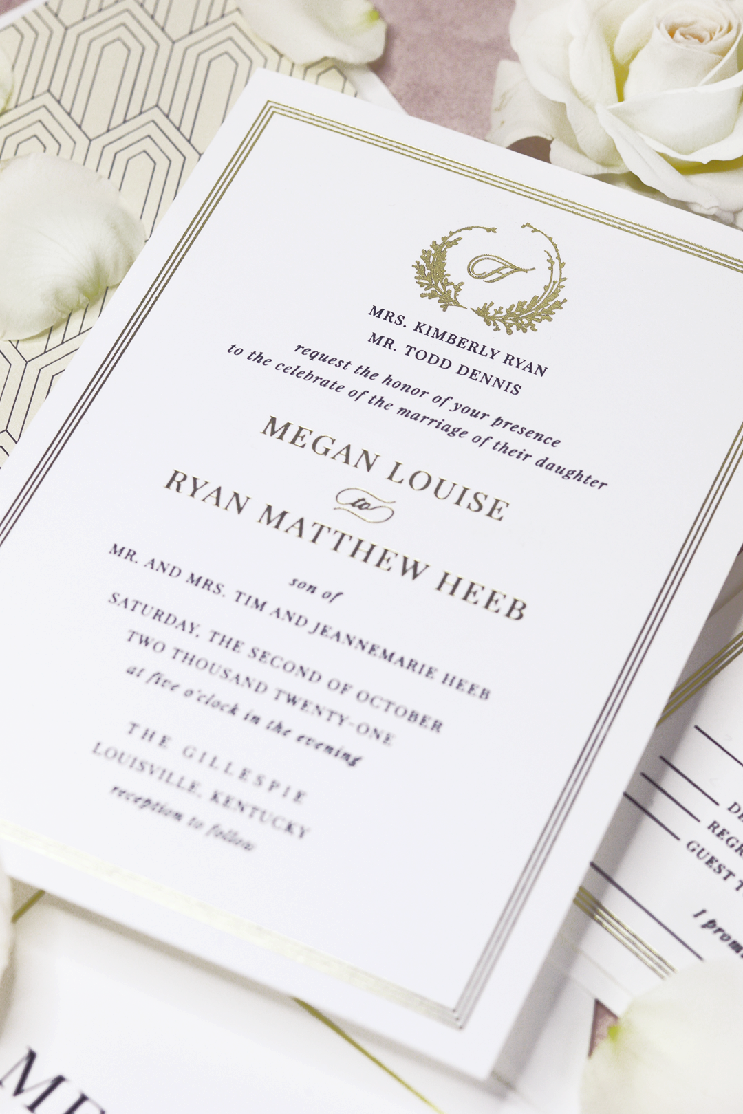 Diana Collection | 5.5"x 8.5" (A9) Invitation Card | Flat + Foil Printing