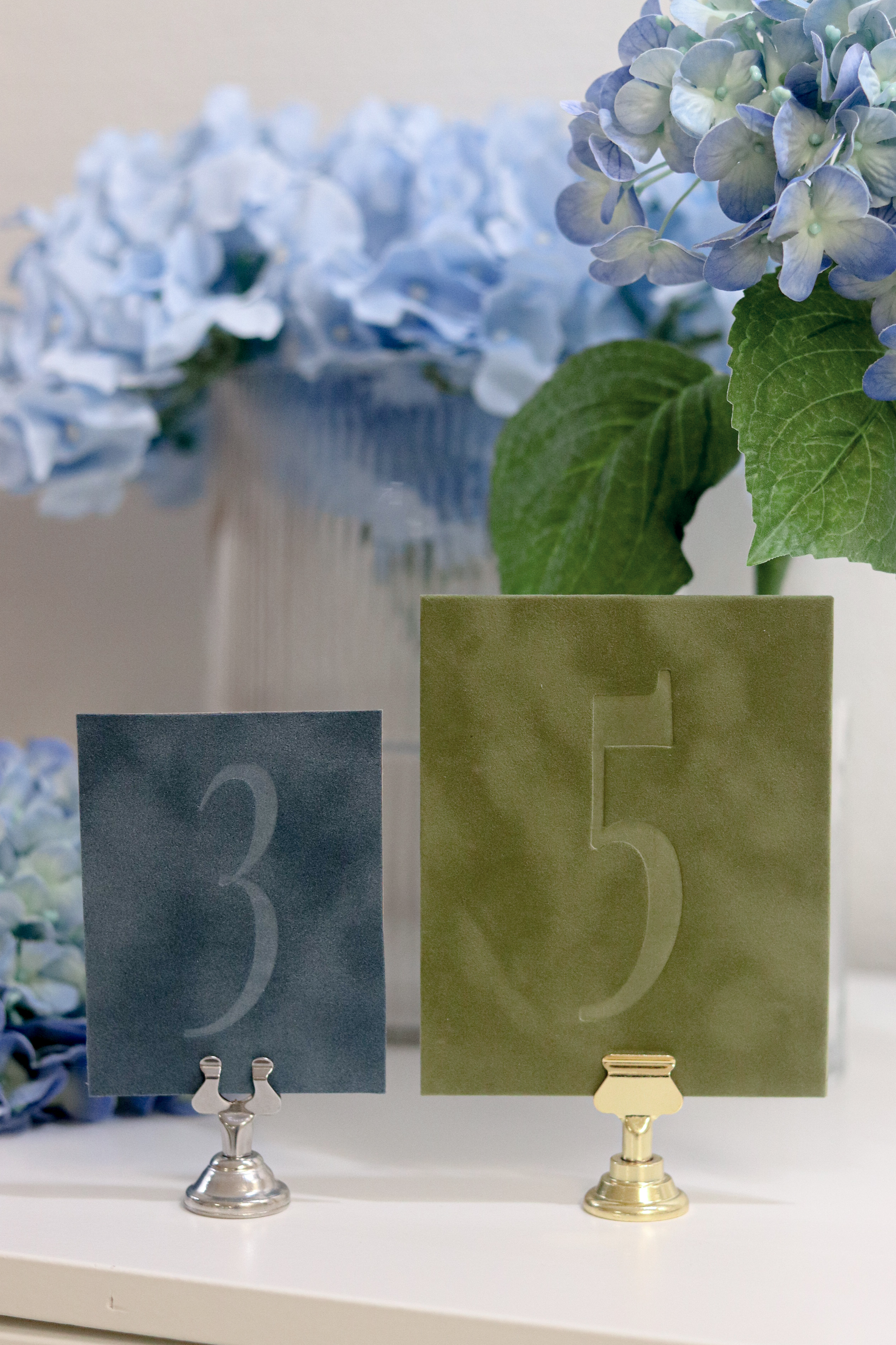 LARGE SIZE Dusty Blue Velvet Table No. | PURCHASE