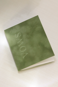 Vow Book  | Green Velvet 4"x 5"