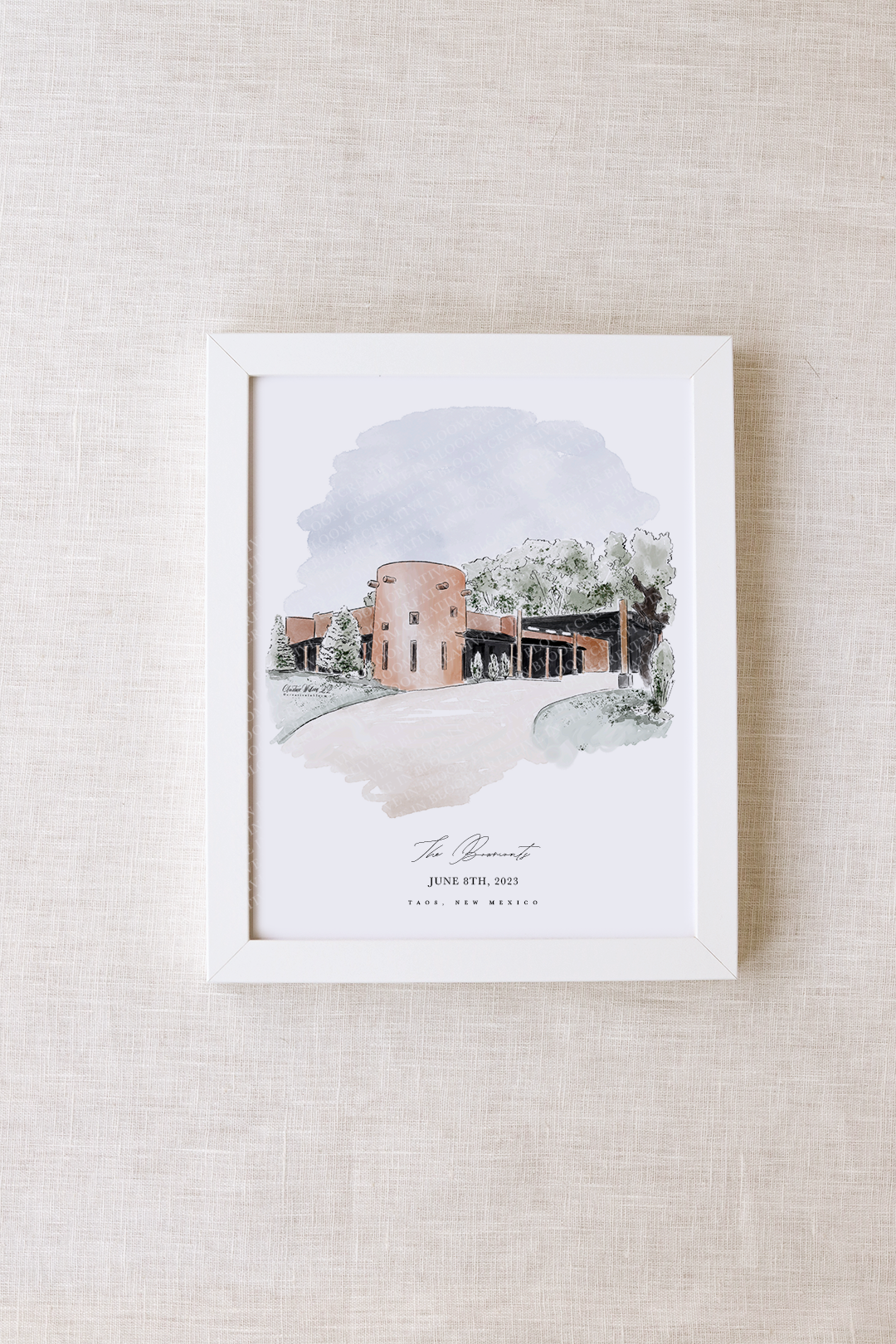 El Monte Sagrado Personalized Watercolor