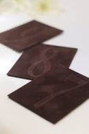 LARGE SIZE Chocolate Brown Velvet Table No. | PURCHASE