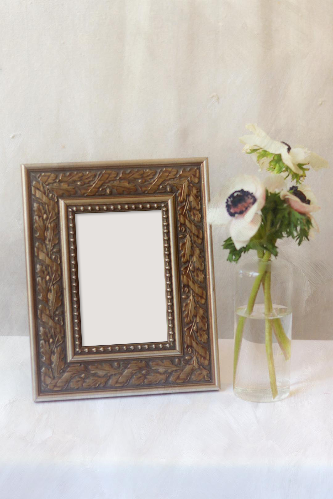 Ornate Aged Golden Frame 3.5"x5.5" | RENTAL