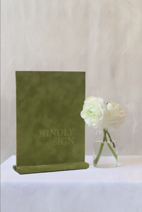 Guest Book Sign  | Green Velvet 6"x7.5" | PURCHASE