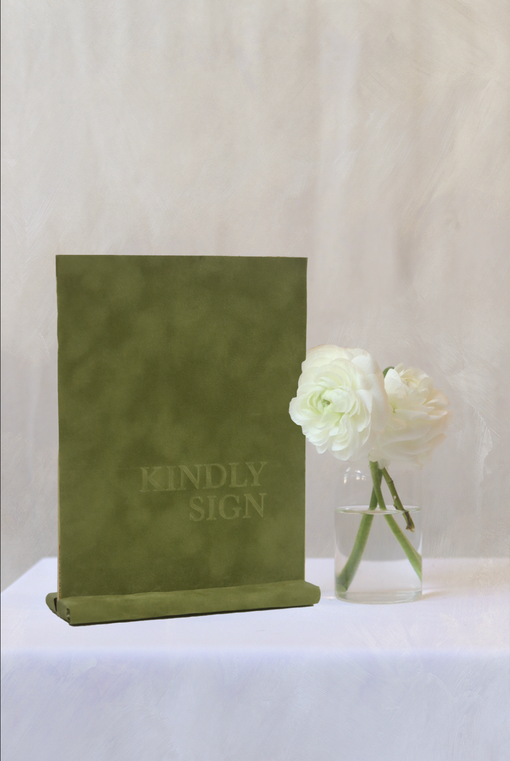 Guest Book Sign  | Green Velvet 8"x10" | RENTAL