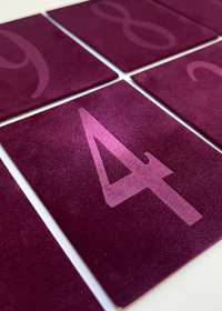 Beaujolais Wine Velvet Table Numbers | PURCHASE