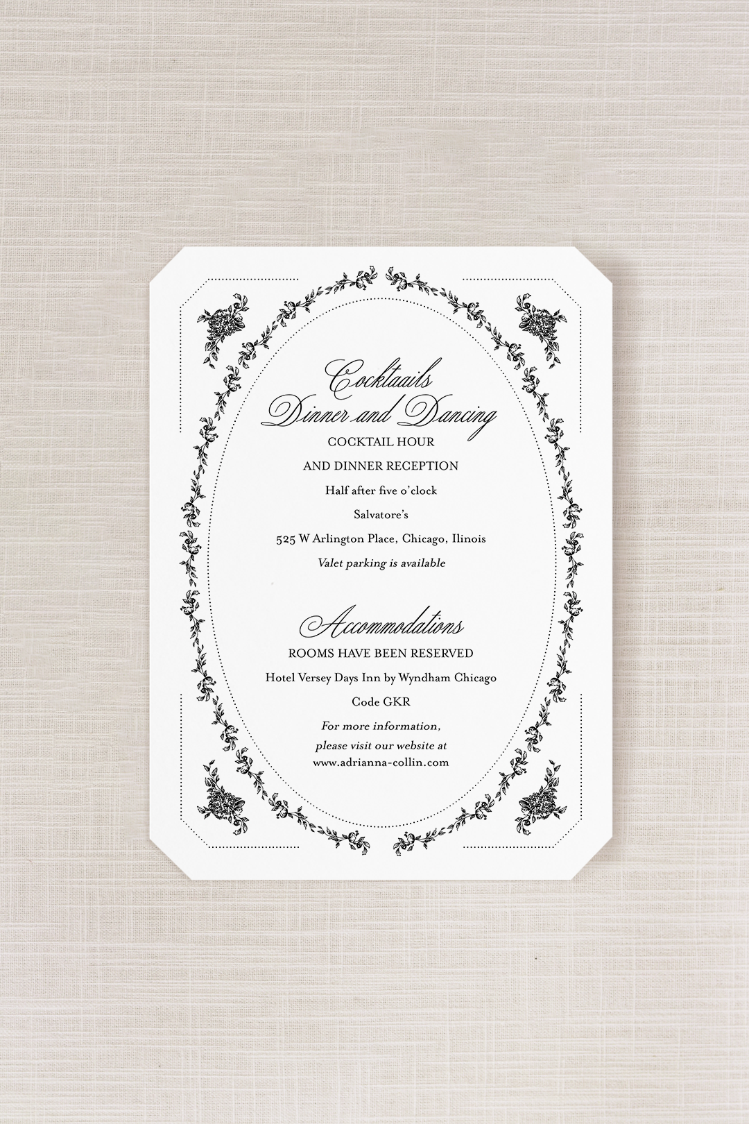 Adrianna Collection | 5"x 7" (A7) Enclosure Card | Flat Printing