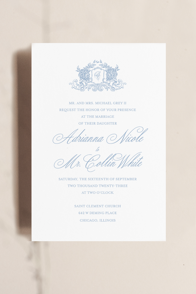 Adrianna Collection | 5.5"x 8.5" (A9) Invitation Card | Flat Printing
