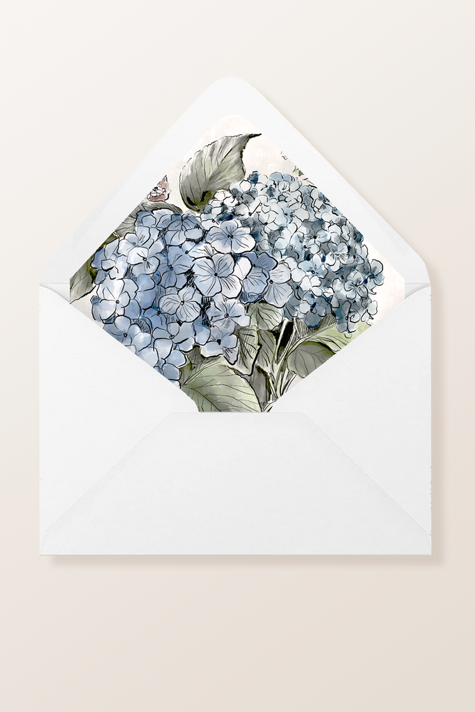 Adrianna Collection | (A7) Envelope Liner No.2 | Hydrangea