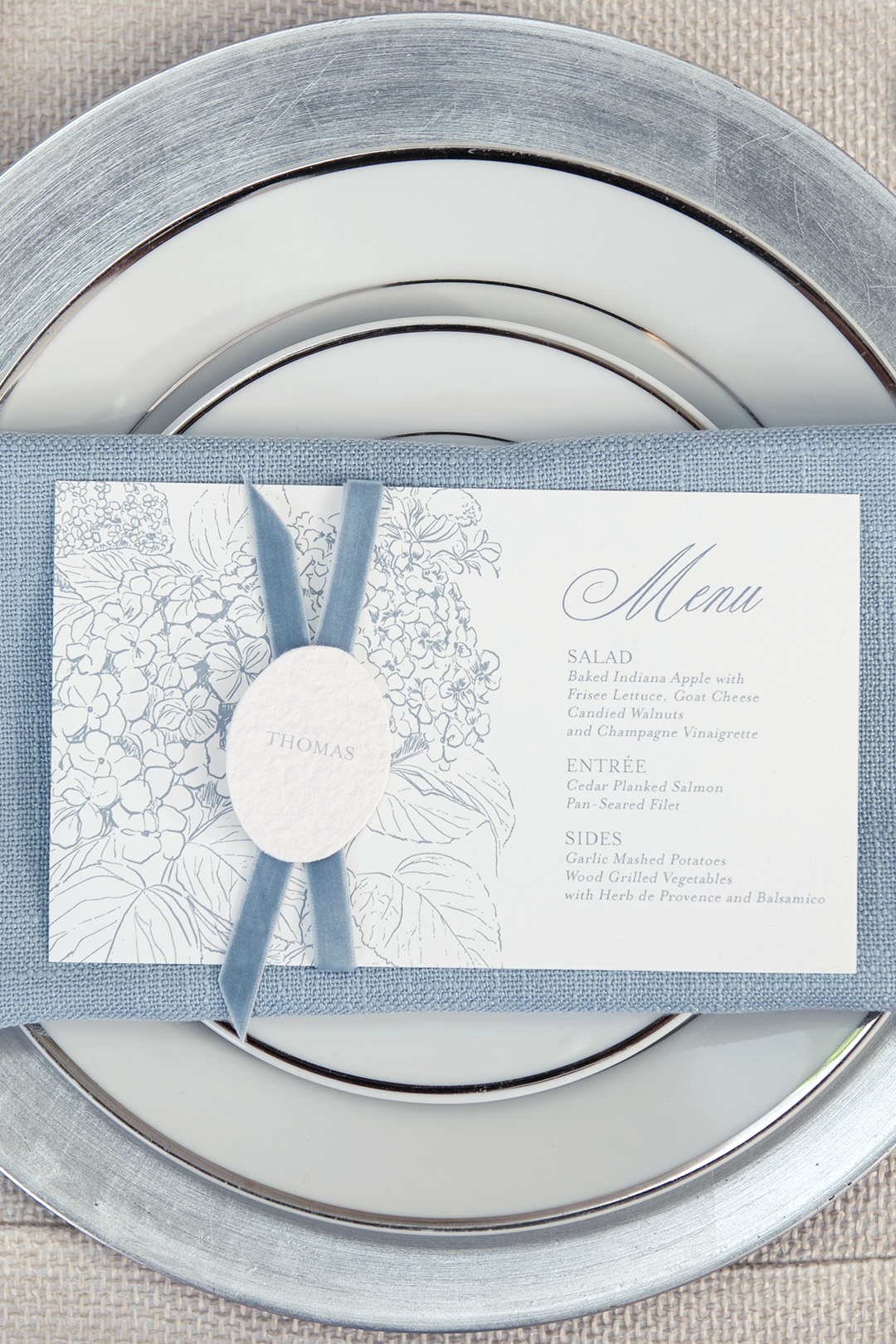 Adrianna Collection | 4.5"x 7.5" Menu Card | Flat Printing