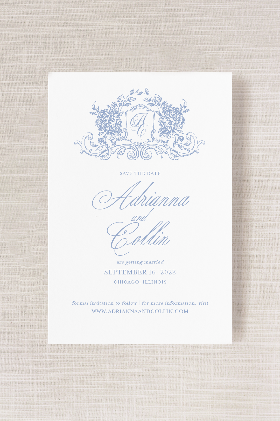 Adrianna Collection | 5"x 7" (A7) Save the Date Card | Flat Printing