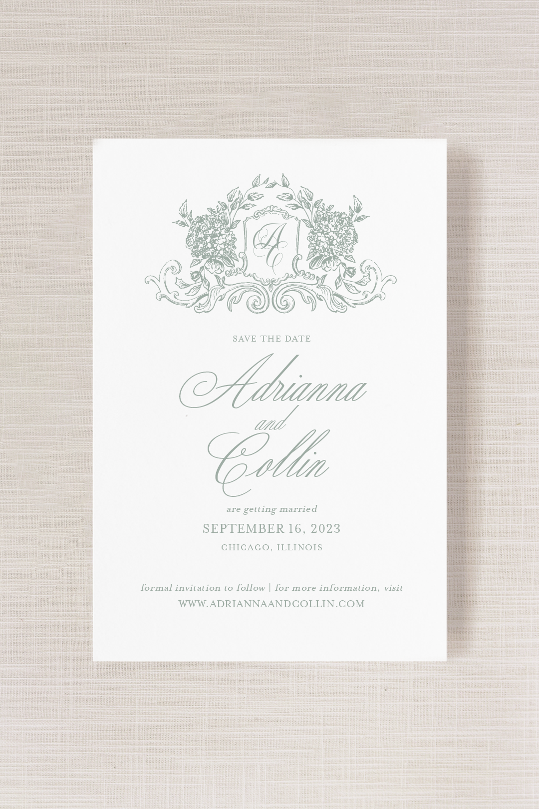 Adrianna Collection | 5"x 7" (A7) Save the Date Card | Flat Printing