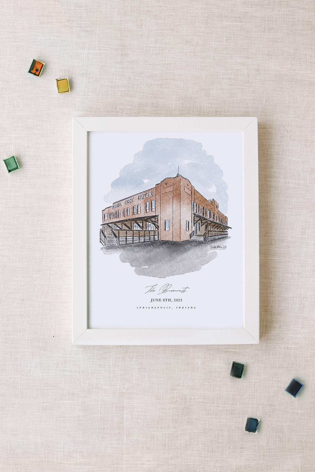 Biltwell Event Center Personalized Watercolor