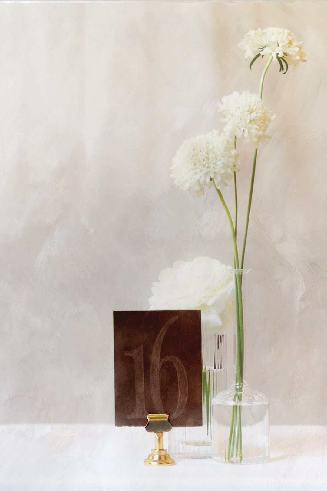 Chocolate Brown Velvet Table Numbers | PURCHASE