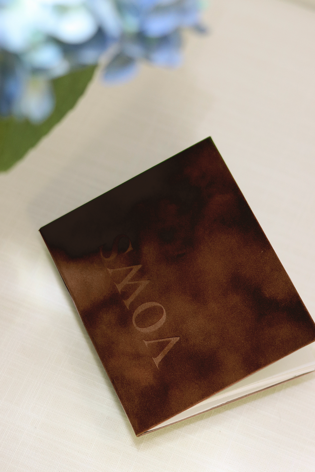 Vow Book  | Chocolate Velvet 4"x 5"