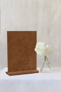 Cards and Gifts Sign  | Cinnamon Velvet 6"x7.5" | PURCHASE