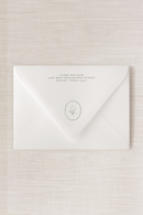 Clare Collection | (A7) Addressed Envelope | Sage Green Variations Flat Print