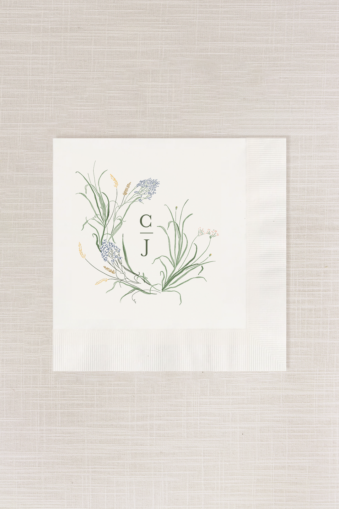 Clare Collection | Cocktail Napkins Painted Monogram