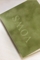 Vow Book  | Green Velvet 4"x 5"