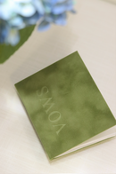 Vow Book  | Green Velvet 4"x 5"