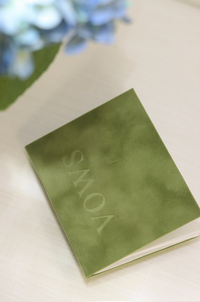Vow Book  | Green Velvet 4"x 5"
