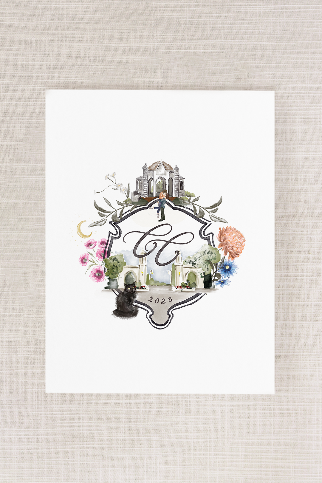 Custom Crest | Wedding Watercolor Monogram