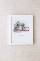 La Valencia Hotel Personalized Watercolor