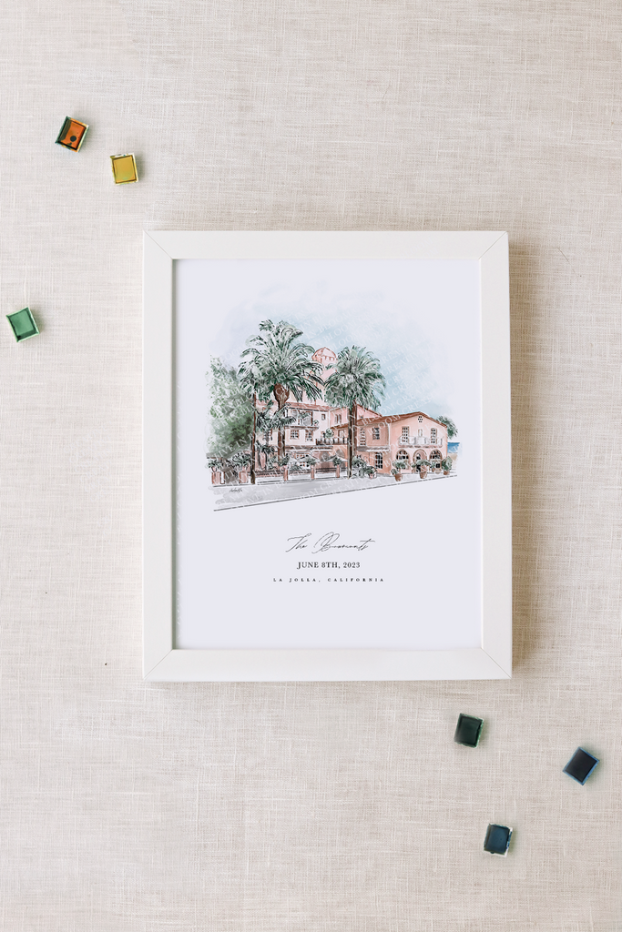 La Velencia Hotel Personalized Watercolor