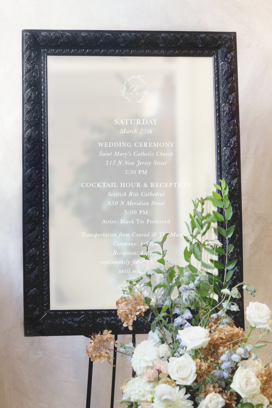 Ornate Black Mirror 23.5" x 35.5" | LOCAL RENTAL