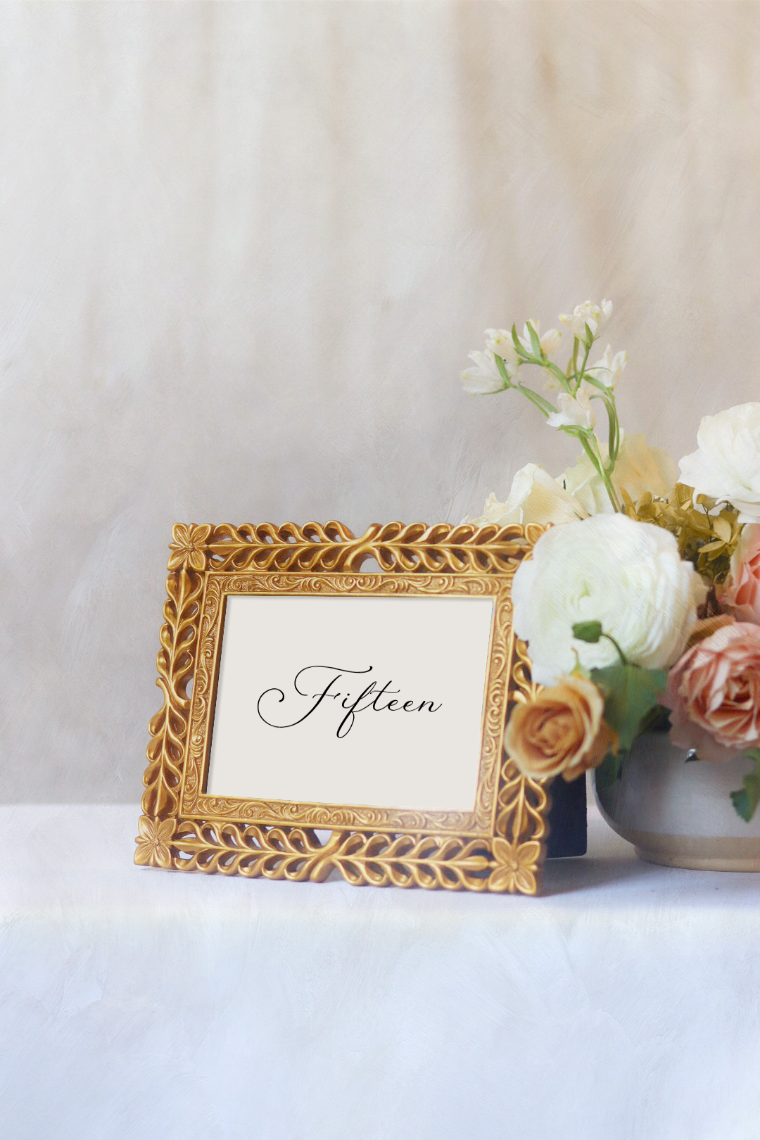 Ornate Framed Table Numbers | RENTAL