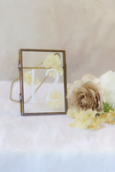 Pressed Glass Table Numbers | RENTAL