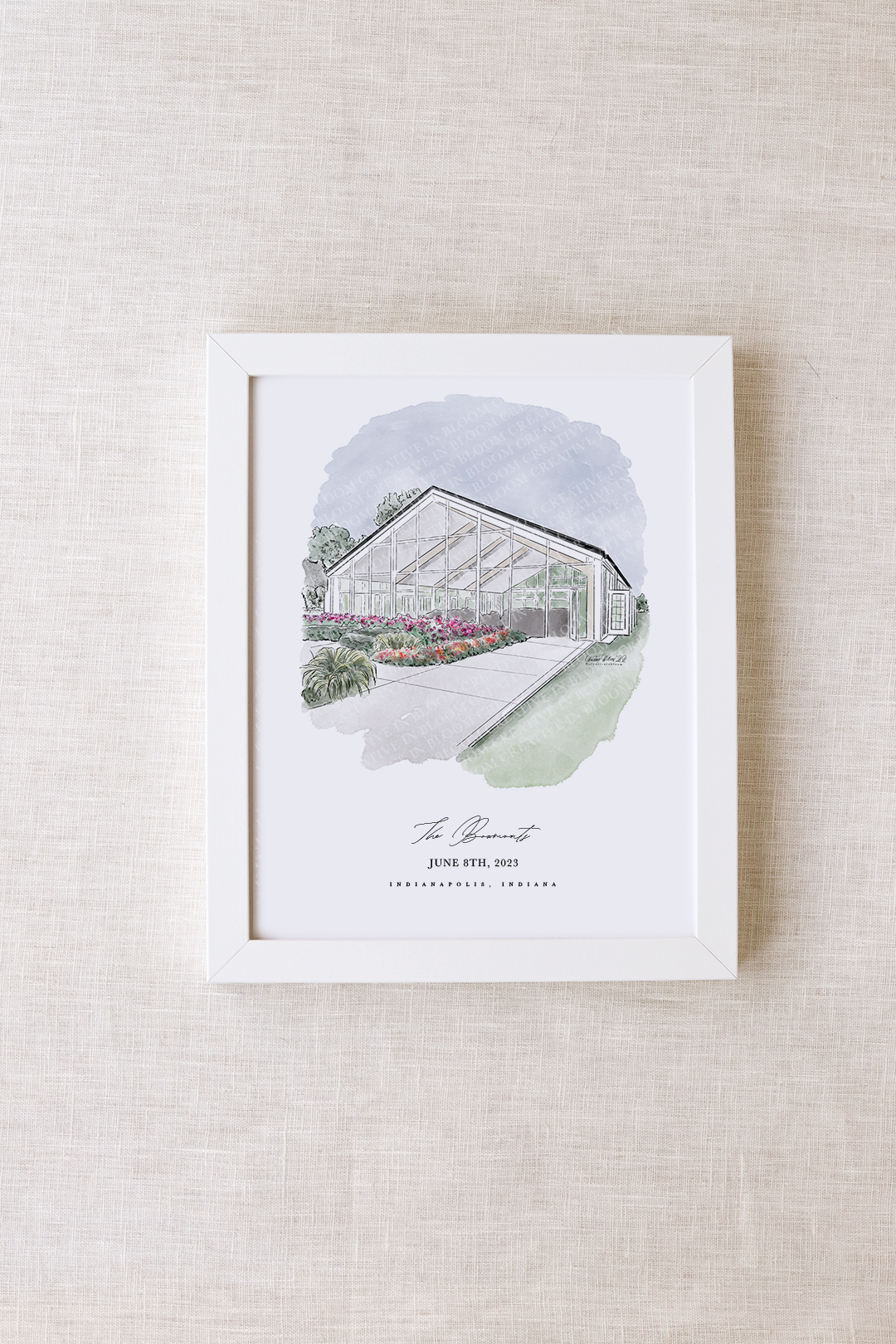 Ritz Charles Garden Pavillion Personalized Watercolor