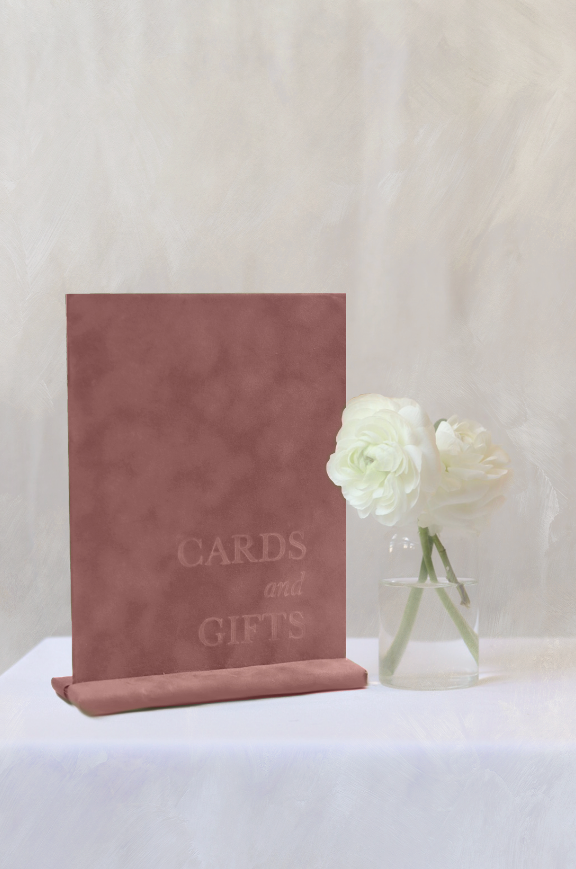 Cards and Gifts Sign  | Rose Velvet 6"x7.5" | PURCHASE