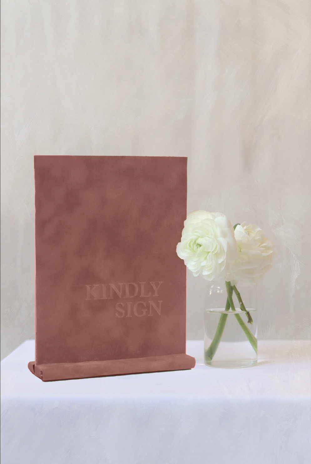 Guest Book Sign  | Rose Velvet 6"x7.5" | PURCHASE