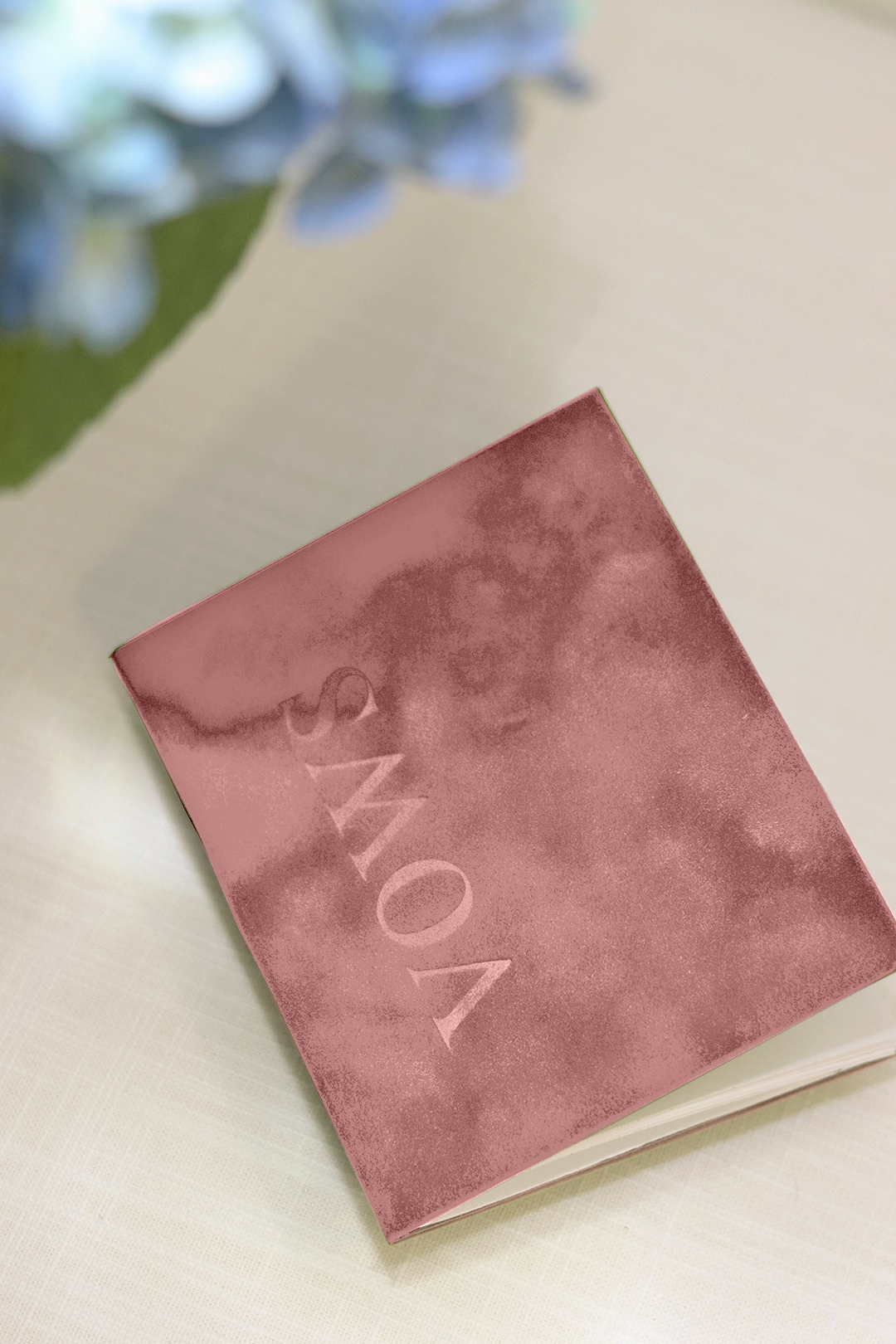 Vow Book  | Rose Velvet 4"x 5"
