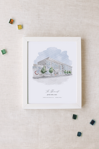 The Commons Venue Personalized Watercolor