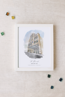 The Conrad Hotel Personalized Watercolor