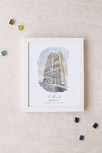 The Conrad Hotel Personalized Watercolor