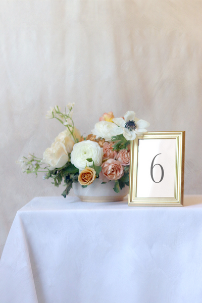 Traditional Gold Table Numbers | RENTAL