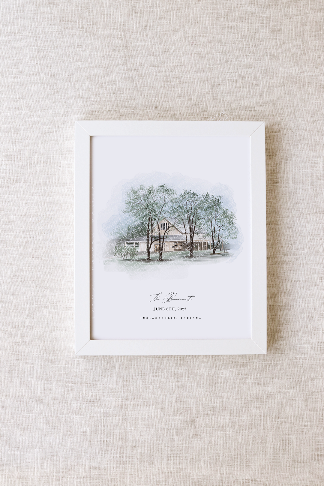 Whippoorwill Hill Venue Personalized Watercolor