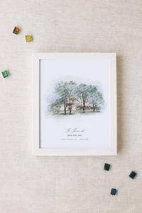 Whippoorwill Hill Venue Personalized Watercolor