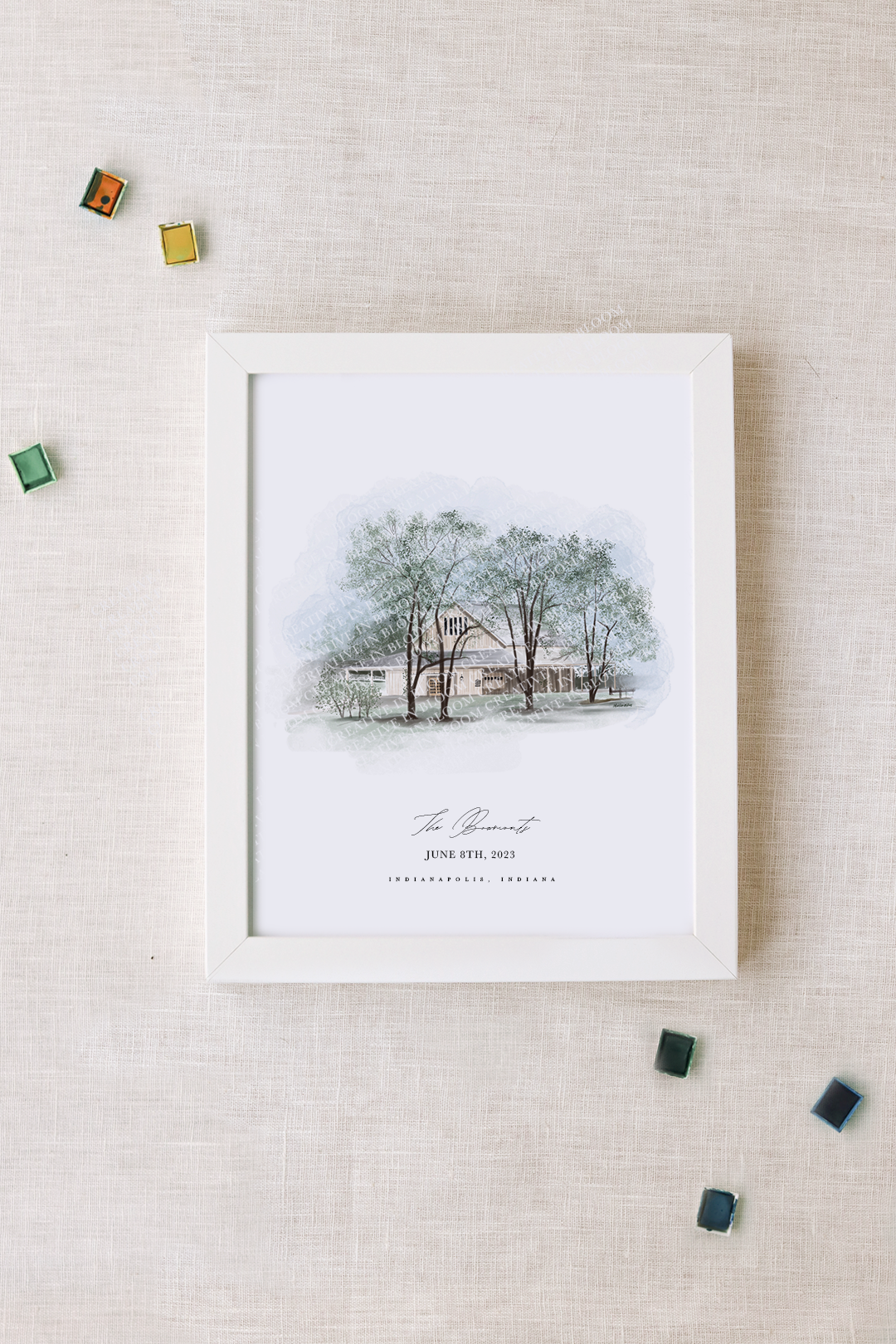 Whippoorwill Hill Venue Personalized Watercolor