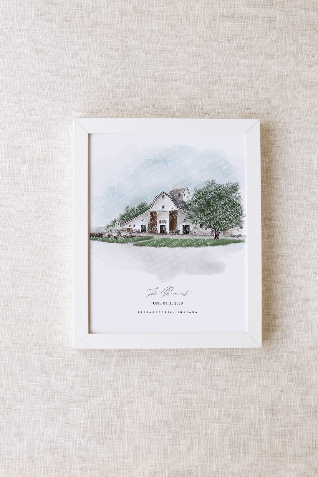 White Willow Farms Venue Personalized Watercolor