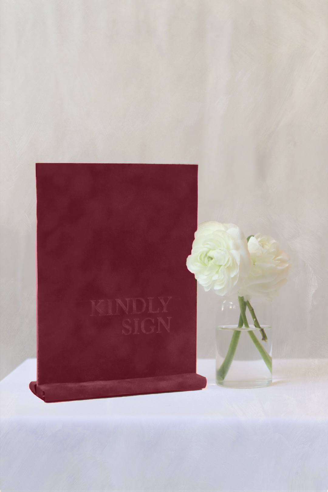 Guest Book Sign  | Beaujolais Velvet 6"x7.5" | PURCHASE