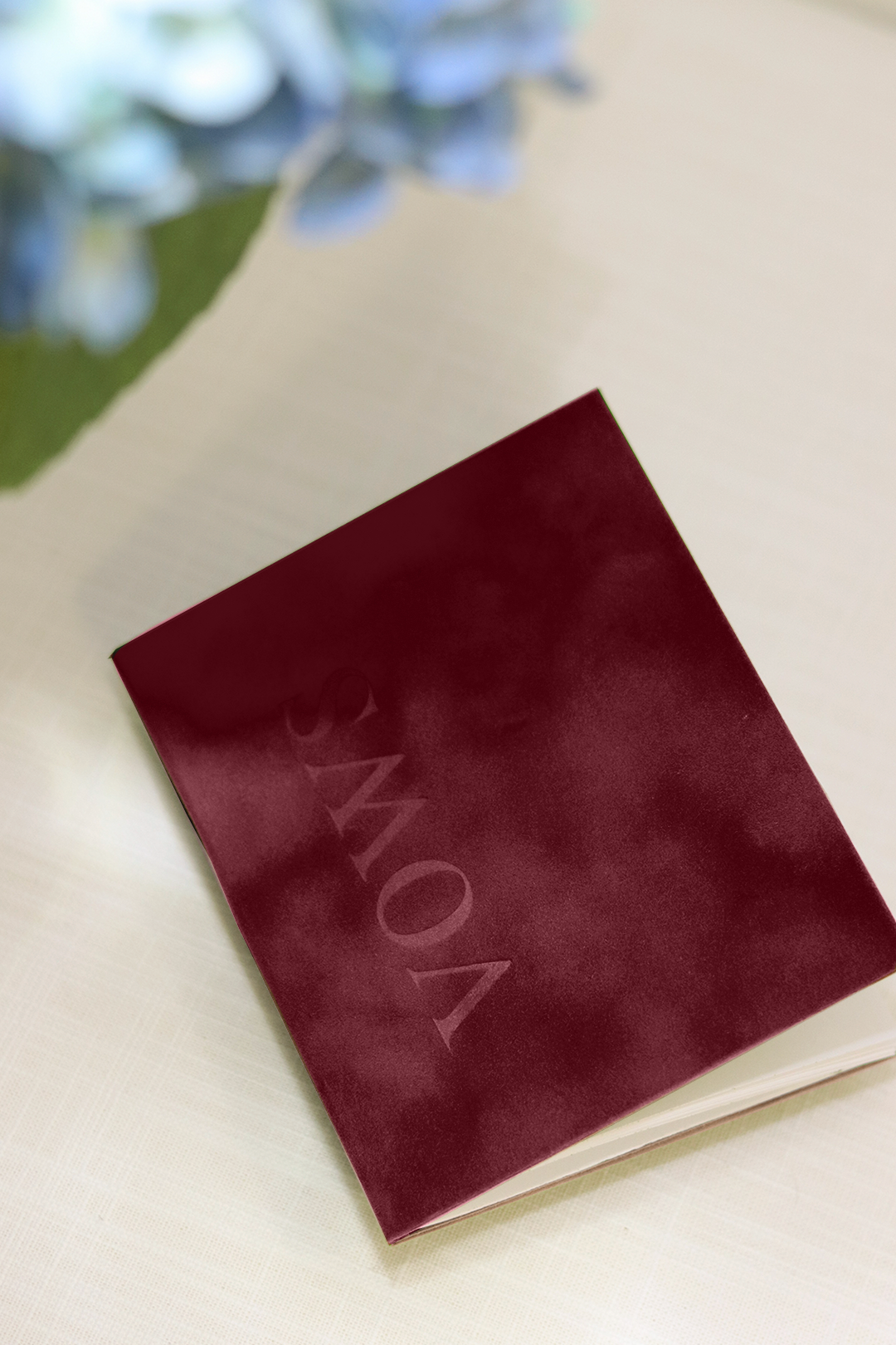 Vow Book  | Beaujolais Wine Velvet 4"x 5"